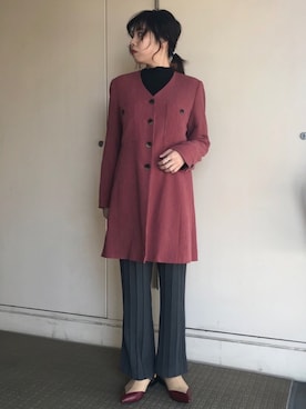 「平成最後のWEARISTAセンバツ」｜「アイテム（ノーカラージャケット）」を使った、ささん（レディース・158cm）の春コーディネート