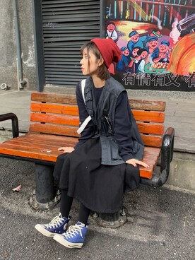 「MADNESSのアイテム（ジャケット/アウター）」を使った、eyesBB-さん（レディース・168cm）の冬コーディネート
