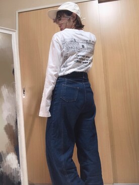 「one after another NICE CLAUP（ワンアフターアナザーナイスクラップ）のアイテム（キャップ）」を使った、いくらちゃんさん（レディース・151cm）の春コーディネート