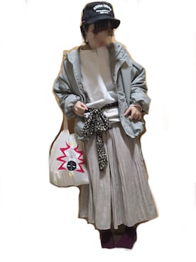 「RETRO GIRL（レトロガール）のアイテム（マウンテンパーカー）」を使った、いくらちゃんさん（レディース・151cm）の冬コーディネート