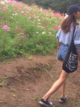「Abercrombie&Fitch（アバークロンビーアンドフィッチ）のアイテム（帽子）」を使った、shirasudonさん（レディース・169cm）の秋コーディネート