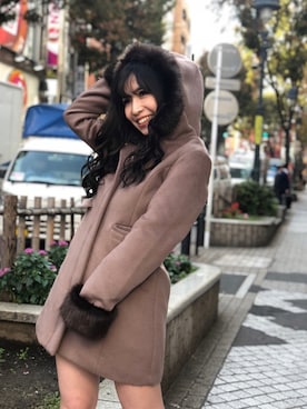 「LIPSERVICE（リップサービス）のアイテム（その他アウター）」を使った、倉林夏実さん（レディース・157cm）の秋コーディネート