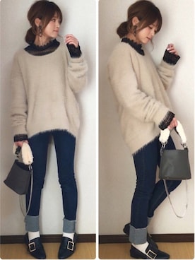 yunさん（レディース・153cm）の冬コーディネート