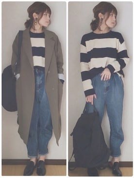 「DHOLIC（ディーホリック）のアイテム（バックパック/リュック）」を使った、yunさん（レディース・153cm）の冬コーディネート