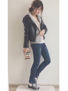 「Clelia（クレリア）のアイテム」を使った、yunさん（レディース・153cm）の春コーディネート