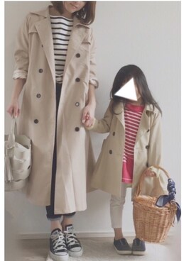 「ピクニック」｜「アイテム（その他アウター）」を使った、yunさん（レディース・153cm）の春コーディネート