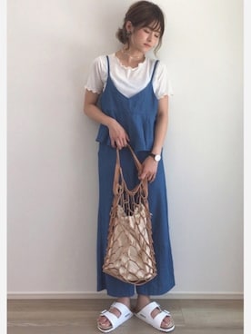 「ARIZONA」｜「アイテム（アクセサリー）」を使った、yunさん（レディース・153cm）の夏コーディネート