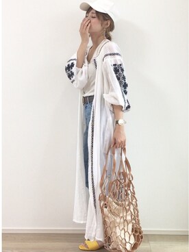 「SiNCERE（シンシア）のアイテム（アナログ腕時計）」を使った、yunさん（レディース・153cm）の夏コーディネート