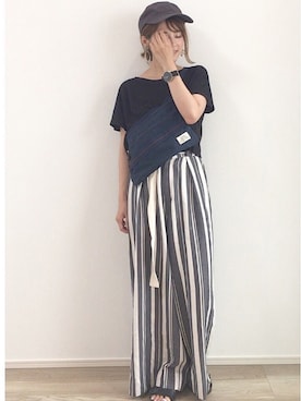 「ARIZONA」｜「アイテム（アクセサリー）」を使った、yunさん（レディース・153cm）の夏コーディネート