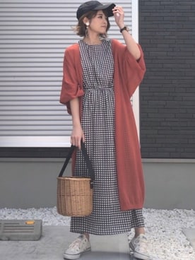 「&. NOSTALGIA（アンドドットノスタルジア）のアイテム（ワンピース）」を使った、yunさん（レディース・153cm）の春コーディネート
