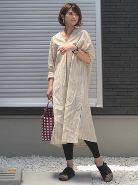 「shopnikoniko」｜「アイテム（ワンピース/ドレス）」を使った、yunさん（レディース・153cm）の夏コーディネート