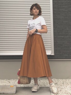 「ACCOMMODE（アコモデ）のアイテム」を使った、yunさん（レディース・153cm）の夏コーディネート