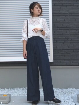 「GRL（グレイル）のアイテム（ハンチング/ベレー帽）」を使った、yunさん（レディース・153cm）の夏コーディネート