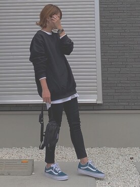 「MKT（エムケーティー）のアイテム（トップス）」を使った、yunさん（レディース・153cm）の秋コーディネート