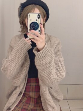 「ストリート服が好き」｜「アイテム（ハンチング/ベレー帽）」を使った、yunさん（レディース・153cm）の秋コーディネート