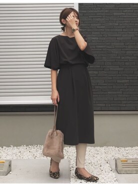 「qualite（カリテ）のアイテム（ワンピース）」を使った、yunさん（レディース・153cm）の秋コーディネート