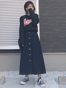 「GRL（グレイル）のアイテム（ハンチング/ベレー帽）」を使った、yunさん（レディース・153cm）の秋コーディネート