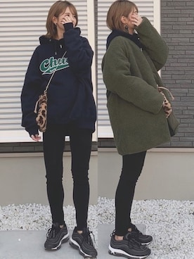 「キルティングコート」｜yunさん（レディース・153cm）の冬コーディネート