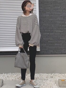 「GRL（グレイル）のアイテム（ハンチング/ベレー帽）」を使った、yunさん（レディース・153cm）の冬コーディネート