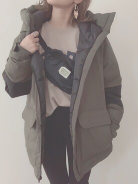 「JUNRED（ジュンレッド）のアイテム（ジャケット/アウター）」を使った、yunさん（レディース・153cm）の冬コーディネート