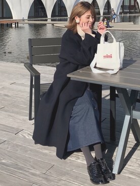「DHOLIC（ディーホリック）のアイテム（その他アウター）」を使った、yunさん（レディース・153cm）の冬コーディネート