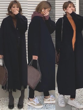 「DHOLIC（ディーホリック）のアイテム（その他アウター）」を使った、yunさん（レディース・153cm）の冬コーディネート
