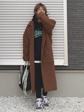 「beautiful people」｜「アイテム（アンダーウェア）」を使った、yunさん（レディース・153cm）の冬コーディネート