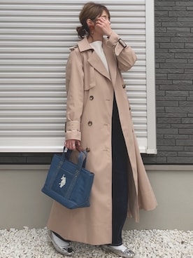「U.S.POLO ASSN.」｜「アイテム（バレエシューズ）」を使った、yunさん（レディース・153cm）の冬コーディネート