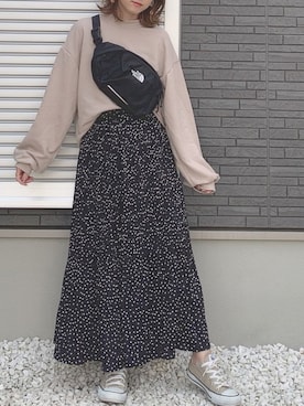 「GRL（グレイル）のアイテム（スウェット）」を使った、yunさん（レディース・153cm）の春コーディネート