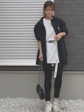 「SAGLiFE（サグライフ）のアイテム（ブルゾン）」を使った、yunさん（レディース・153cm）の春コーディネート