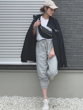 「SAGLiFE（サグライフ）のアイテム（ブルゾン）」を使った、yunさん（レディース・153cm）の春コーディネート