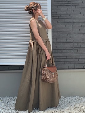 「STUDIOUS（ステュディオス）のアイテム（サンダル）」を使った、yunさん（レディース・153cm）の夏コーディネート