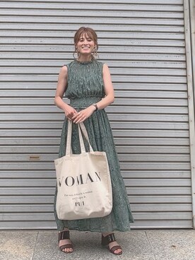 「STUDIOUS（ステュディオス）のアイテム（サンダル）」を使った、yunさん（レディース・153cm）の夏コーディネート