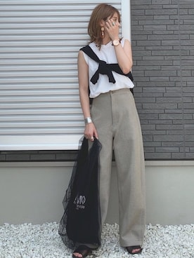 「Rouge vif（ルージュヴィフ）のアイテム」を使った、yunさん（レディース・153cm）の夏コーディネート
