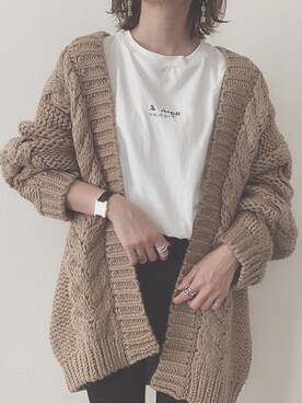 「PHILIPPE AUDIBERT（フィリップ オーディベール）の【WEB限定】PHILIPPE AUDIBERT（フィリップオーディベール）サークルリング  / 指輪（リング）」を使った、yunさん（レディース・153cm）の秋コーディネート