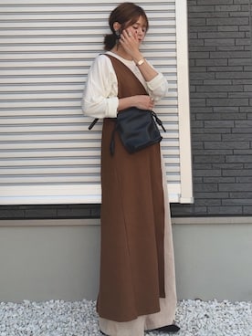 「Ameri（アメリ）のアイテム（パンプス）」を使った、yunさん（レディース・153cm）の秋コーディネート