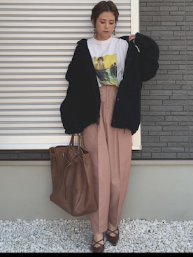 「Ameri（アメリ）のアイテム（パンプス）」を使った、yunさん（レディース・153cm）の秋コーディネート