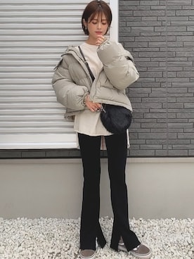 「reca（レカ）のアイテム（レッグウェア）」を使った、yunさん（レディース・153cm）の秋コーディネート