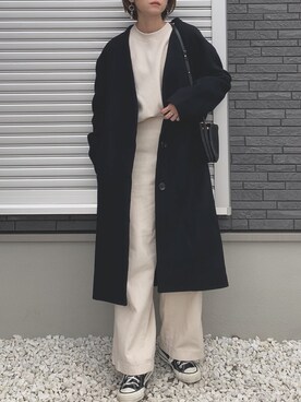 「FREE'S MART（フリーズマート）のアイテム（ジャケット/アウター）」を使った、yunさん（レディース・153cm）の冬コーディネート