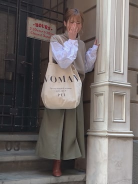 「DHOLIC（ディーホリック）のアイテム（ブーツ）」を使った、yunさん（レディース・153cm）の冬コーディネート