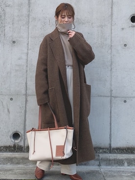 「DHOLIC（ディーホリック）のアイテム（ブーツ）」を使った、yunさん（レディース・153cm）の冬コーディネート