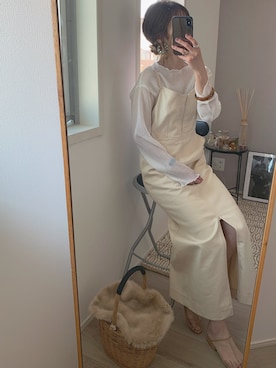 「MERCURYDUO（マーキュリーデュオ）のアイテム（ワンピース/ドレス）」を使った、yunさん（レディース・153cm）の春コーディネート
