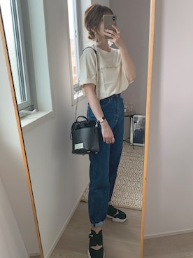 「GRL」｜「アイテム（アンダーウェア）」を使った、yunさん（レディース・153cm）の春コーディネート