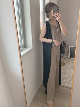 「ALLUMER（アリュメール）のアイテム（トップス）」を使った、yunさん（レディース・153cm）の夏コーディネート