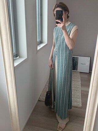 yun使用「TODAYFUL（ジャガードニットドレス）」的時尚穿搭