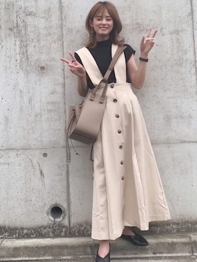 「高橋愛」｜「アイテム（バレエシューズ）」を使った、yunさん（レディース・153cm）の秋コーディネート