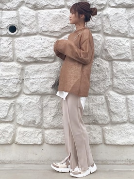 「MERCURYDUO（マーキュリーデュオ）のアイテム」を使った、yunさん（レディース・153cm）の秋コーディネート