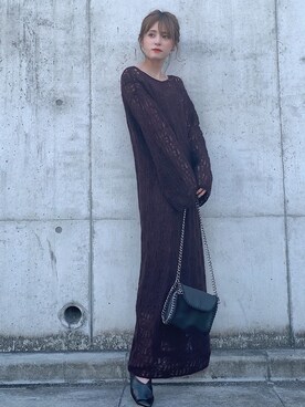 「MERCURYDUO（マーキュリーデュオ）のアイテム」を使った、yunさん（レディース・153cm）の秋コーディネート