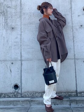 「アントマリーズ」｜「アイテム（カバーオール）」を使った、yunさん（レディース・153cm）の秋コーディネート