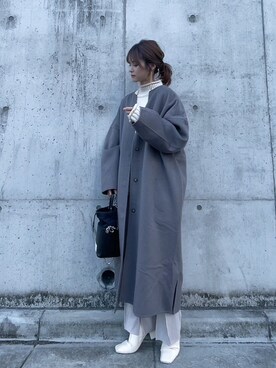 「SENSE OF PLACE by URBAN RESEARCH（センスオブプレイスバイアーバンリサーチ）のアイテム（ノーカラージャケット）」を使った、yunさん（レディース・153cm）の秋コーディネート